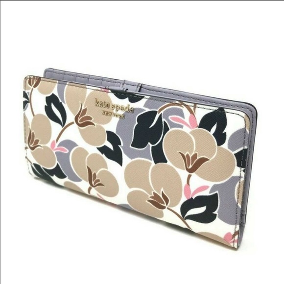 NEW🌷Kate Spade Cameron Breezy Floral Slim Wallet - Picture 7 of 8